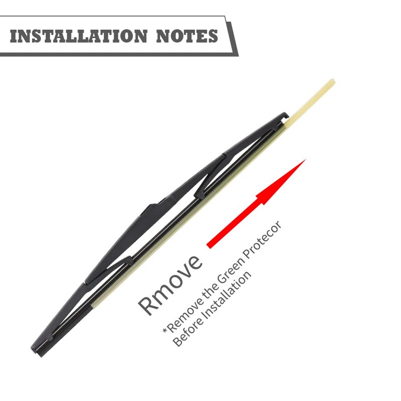 HODEE (Pack of 2) Rear Wiper Blade Set Replacement for Jeep Renegade 2015-2020,Rear Window Accessories,Back Windshield Assembly - Image 3